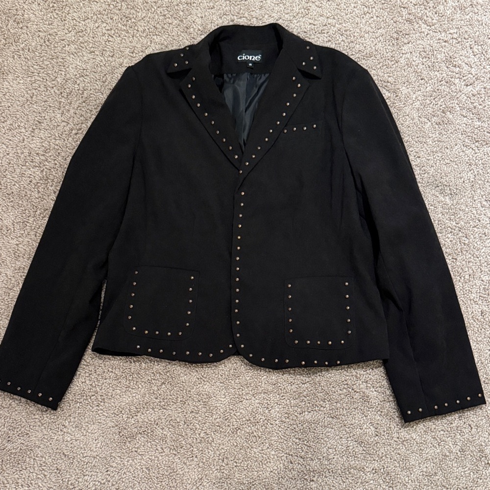 Women's Black Studded Jacket